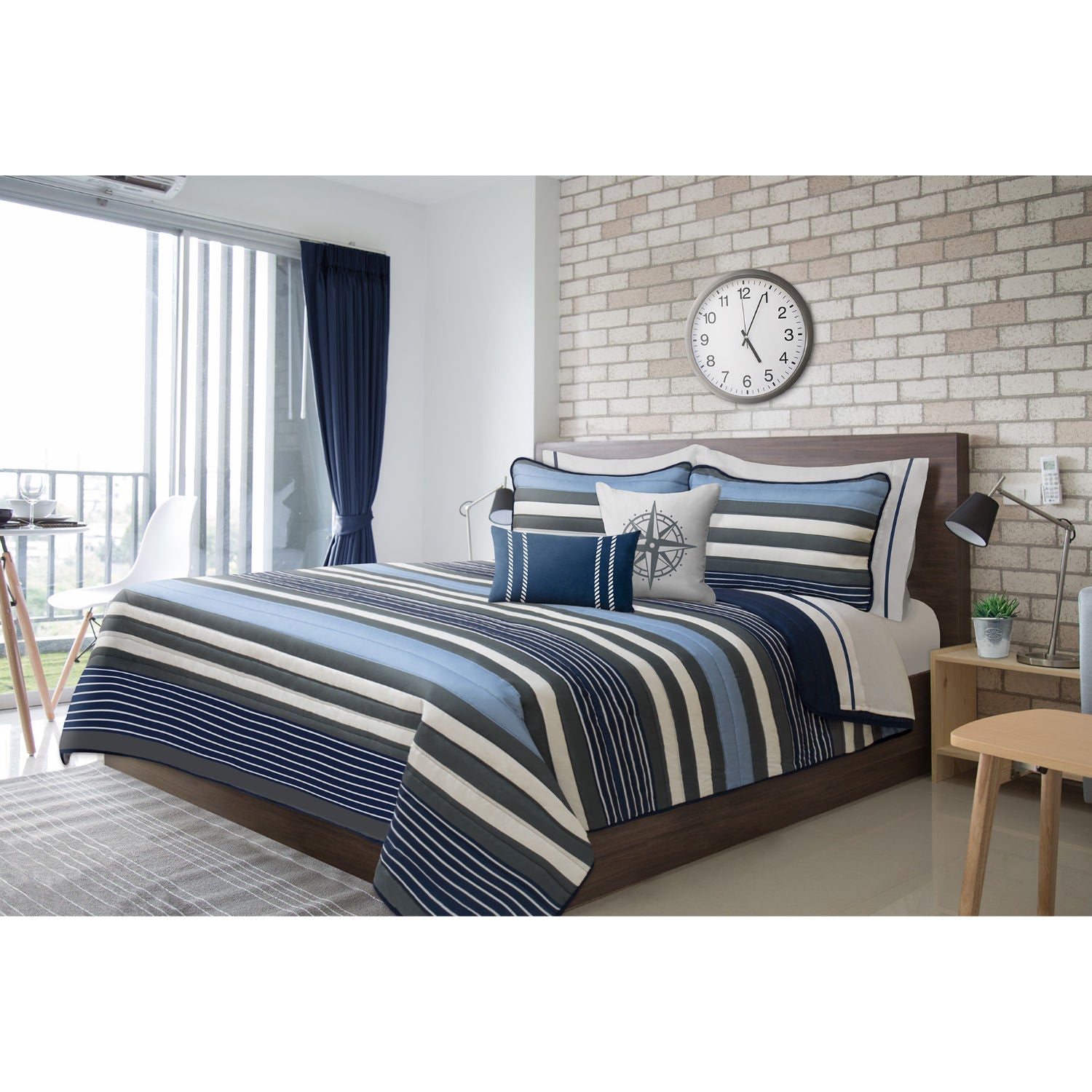 Quilt Bedding Set Woven 3 Piece Set King Easton 