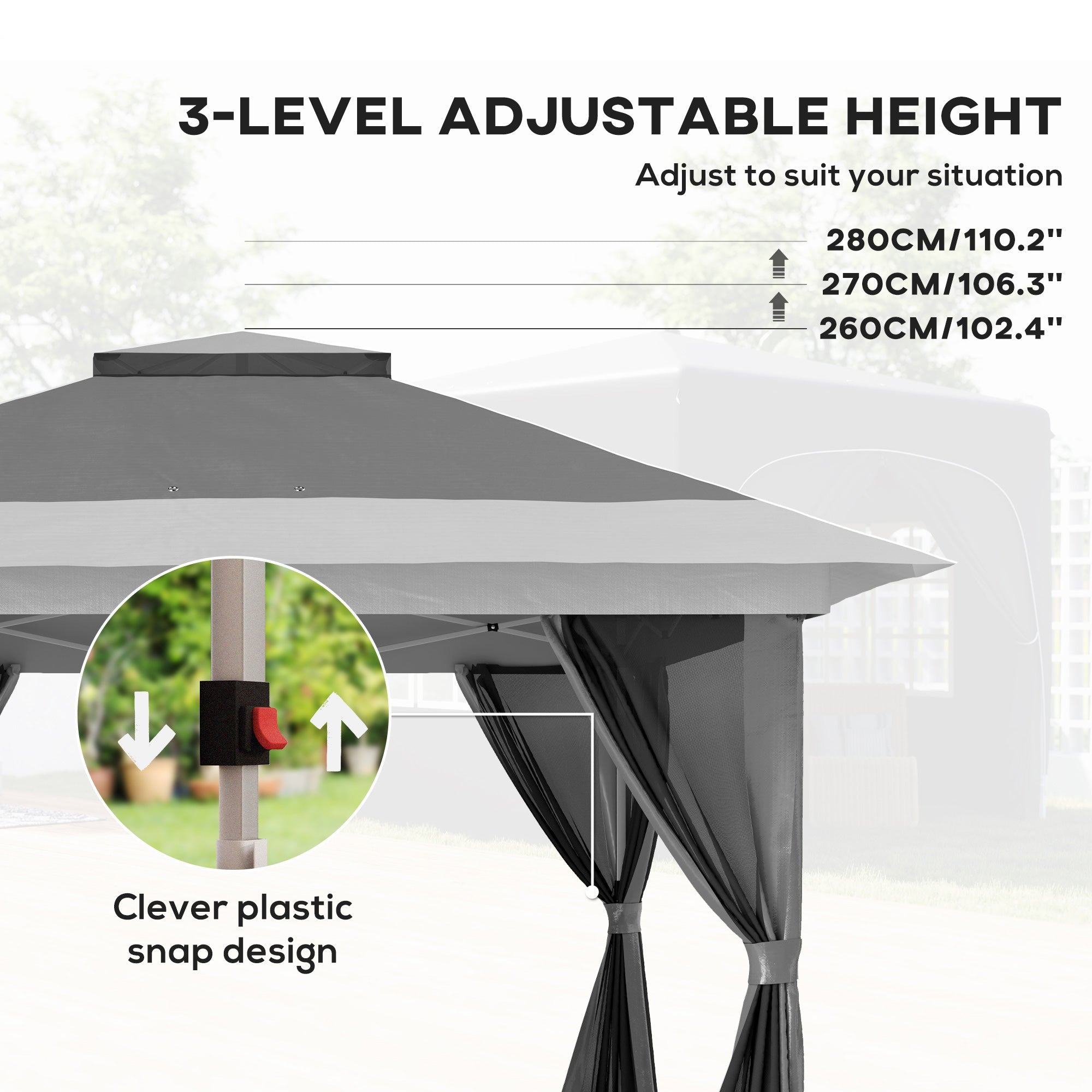 Outsunny 11.7' x 11.7' Pop Up Canopy Tent with Netting, UPF50+ Instant Sun Shelter with Wheeled Carry Bag and Sand Bags 