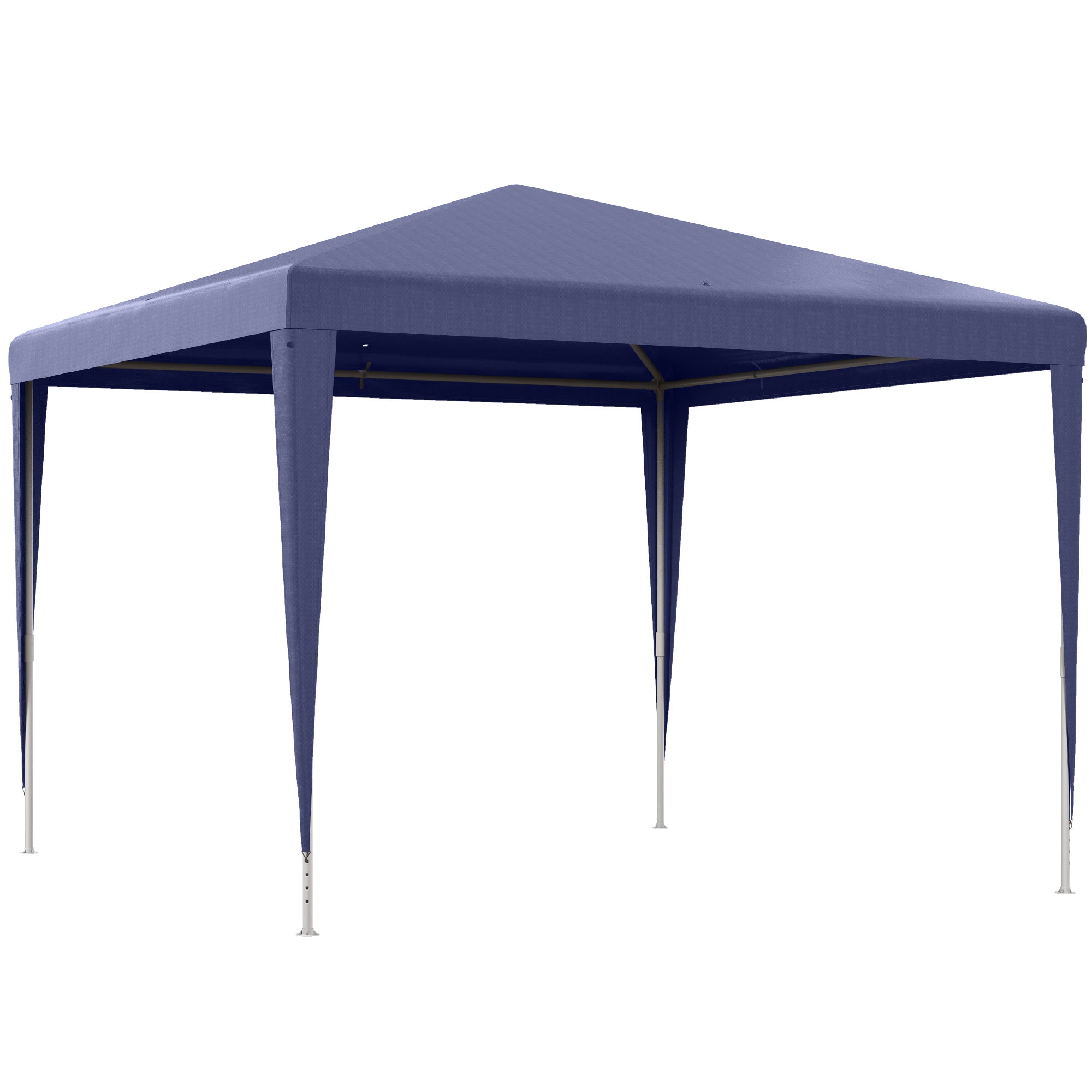 Outsunny 10x10ft Party Tent Portable Gazebo, Folding Garden Canopy Event Shelter Outdoor Sunshade Dark Blue 