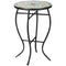 Mosaic Patio Table, Round Coffee Table with Metal Frame, Garden Furniture for Outdoor, Poolside, Multicolor