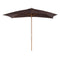 Outsunny 7x10ft Wooden Rectangle Patio Umbrella: Coffee Market Garden Parasol Outdoor Sunshade Canopy