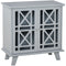 HOMCOM Modern Grey Cabinet: Fretwork Doors, Shelf, Freestanding Sideboard Buffet for Elegant Dining, Living Room