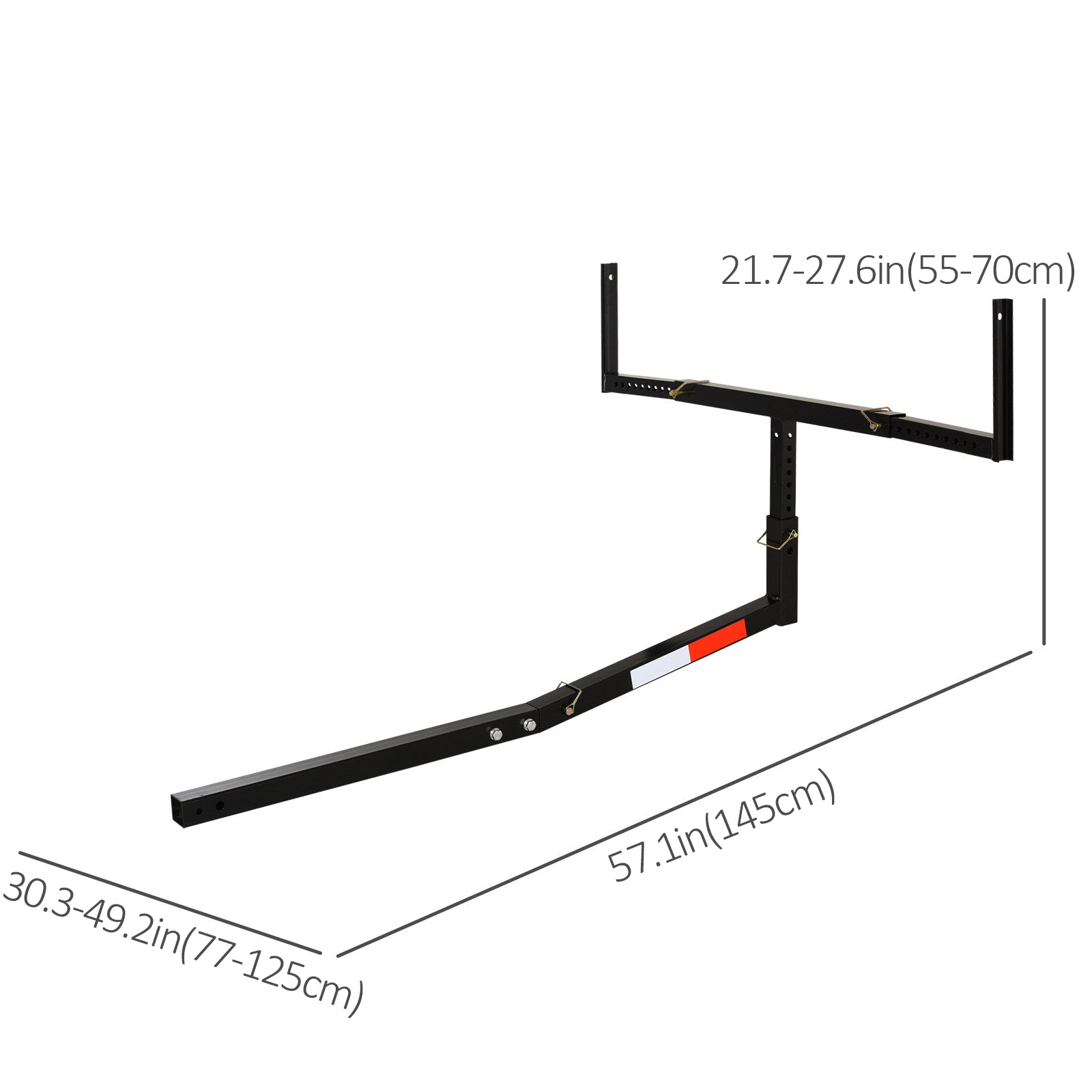 Soozier Truck Bed Extender with Adjustable Width Height for Ladder Rack Canoe Kayak Long Pipes Lumber 