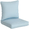 Patio Chair Cushions, Thick Deep Seat Outdoor Seat Cushion with Back Cushion, Light Blue
