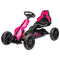 Aosom 12V Kids Electric Go Kart Racer Outdoor Car Forward Backward Adjustable Speed Pink for Ages 3-8