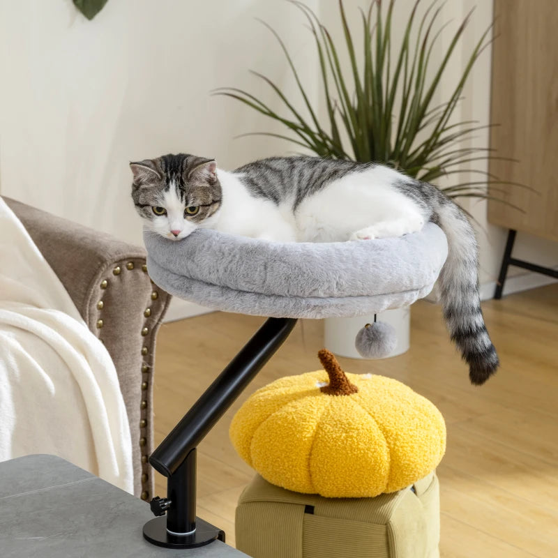 Cat Desk Bed 360° Rotatable Adjustable Height for Home Office Work Window