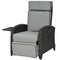 Outsunny Recliner Outdoor Chair Adjustable Backrest Side Tray Light Grey Patio Lounger Furniture