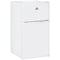 HOMCOM 3.2 Cu.Ft Double Door Mini Fridge Home Compact Refrigerator with Freezer, Adjustable Shelf, Mechanical Thermostat, White