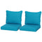 Outsunny 4-Piece Green Patio Chair Cushion Set with Back Support, Indoor/Outdoor Comfort, Easy-Tie Attachments