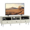 TV Stand for up to 75 Inches, TV Table with 3 Storage Shelves, 3 Drawers for Living Room, Bedroom, Cream White
