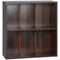 HOMCOM Minimalist Bookshelf Accent: 2-Tier Walnut Wood Display Shelf for Home Office, Simple & Stylish Design