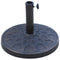 Outsunny Patio Umbrella Stand Round Resin Base Market Garden Parasol Holder Bronze