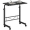 Mobile Standing Desk with Adjustable Height, 23.5 inch Stand Up Desk with Wheels, Black