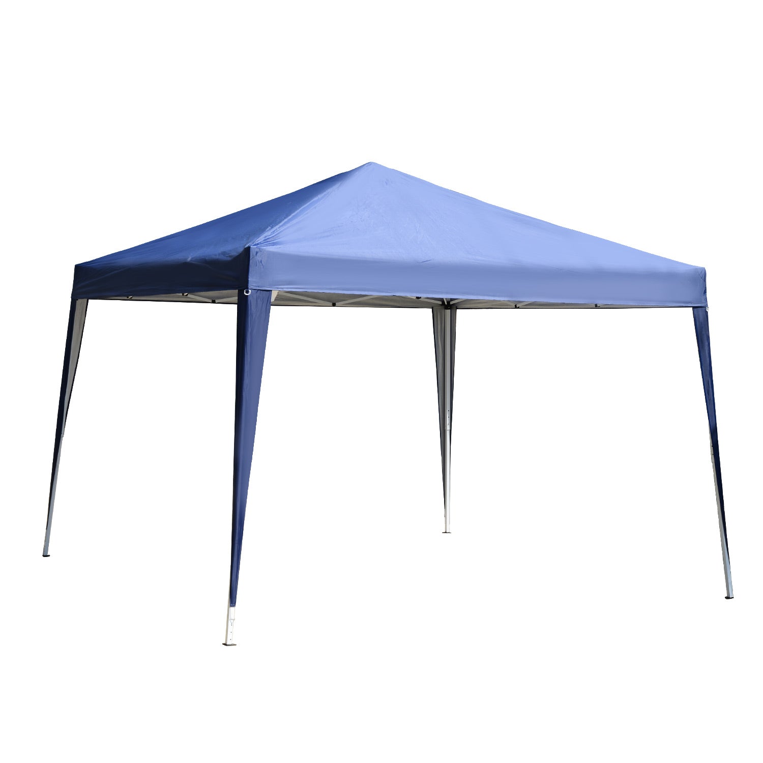 Outsunny 10x10ft Folding Pop Up Tent Outdoor Gazebo Canopy w/ Carrying Bag Blue 