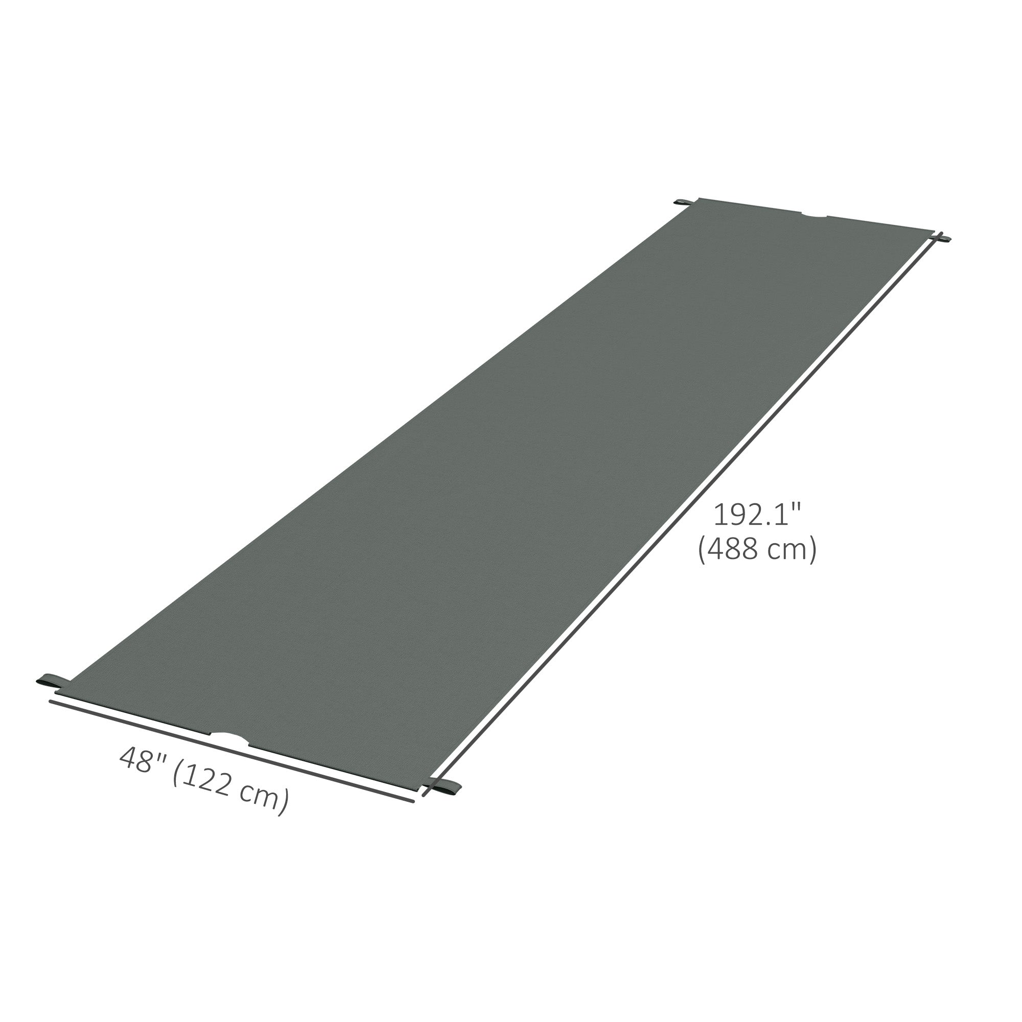 Outsunny 2 Pcs UV Protection Pergola Replacement Canopy, Pergola Shade Cover, Easy to Install, for 10' x 10' Pergola, Dark Grey 