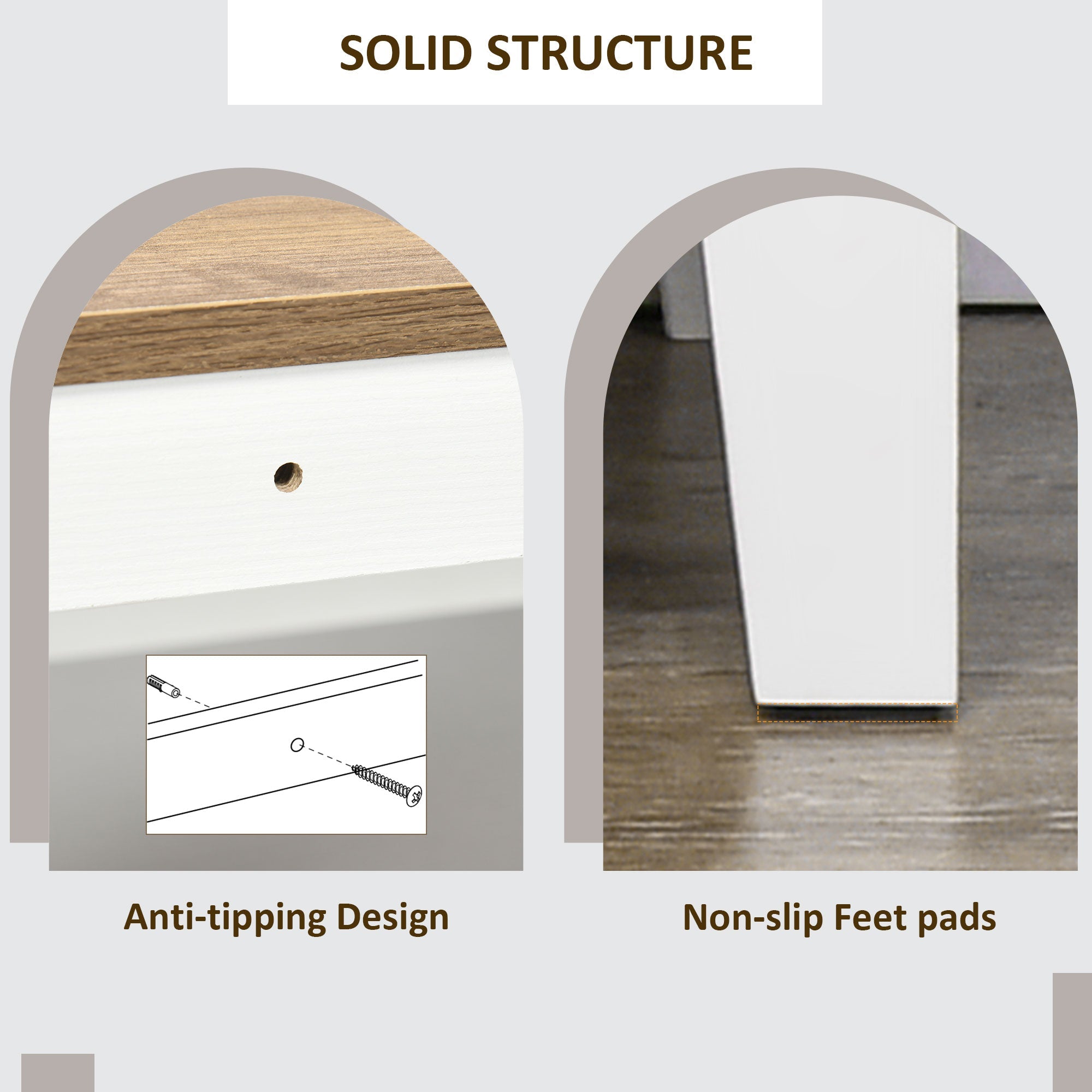 HOMCOM Storage Cabinet, Freestanding Sideboards and Buffets with Doors, Drawer for Dining Room, Living Room, Bedroom 