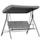 Outsunny 3-Seater Porch Swing Chair Garden Hammock A-Frame Outdoor Sling Seat with Adjustable Canopy Cover