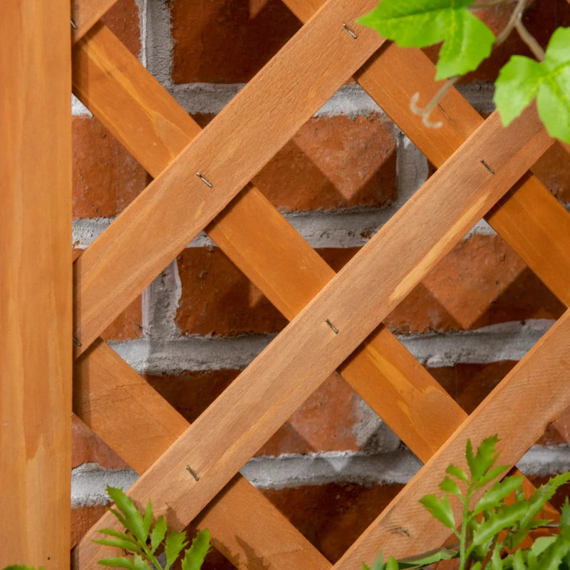 Raised Garden Bed with Trellis, Wooden Raised Planter Box with Corner Trellis, Outdoor Garden Bed for Patio & Balcony