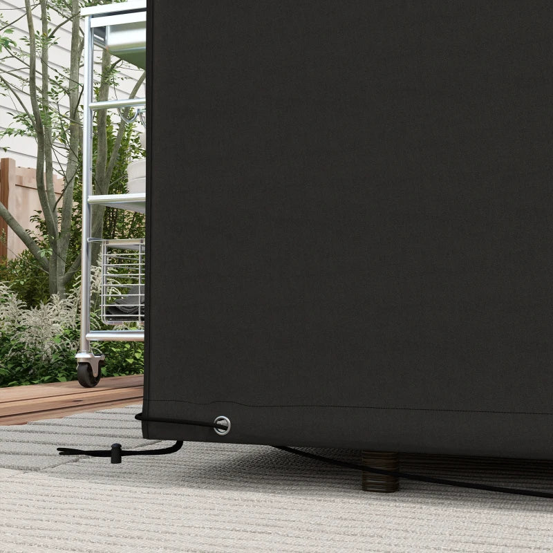 Patio Furniture Cover for Outdoor Sectional Sofa Set Waterproof Windproof Oxford Fabric, 97" x 65" x 26", Black