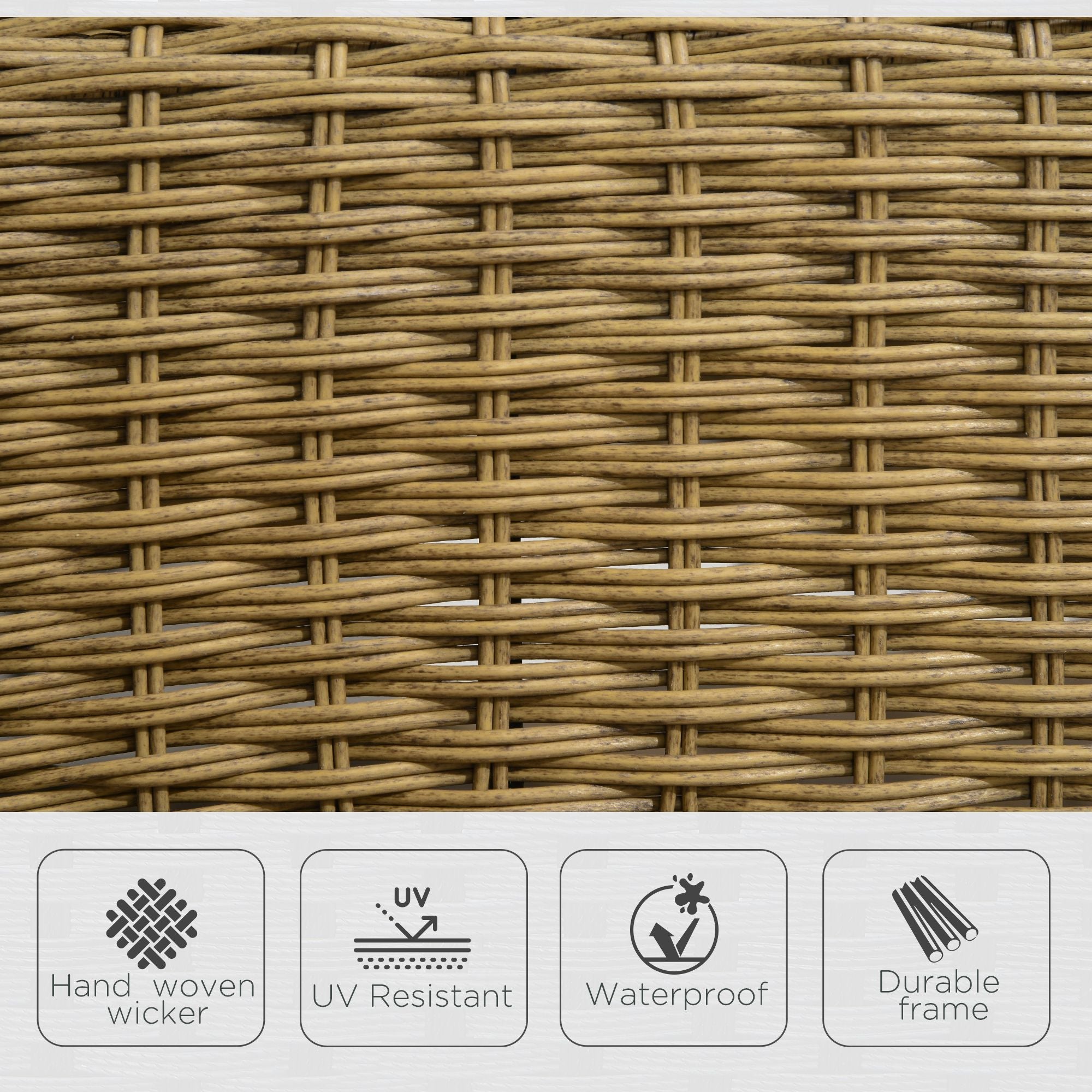 Outsunny Rattan Rocking Retreat: Outdoor Garden Porch Chair with Cushion, Light Grey Furniture Bliss 