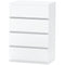 HOMCOM 4 Drawer Chest Storage Cupboard Freestanding Drawer Unit, White