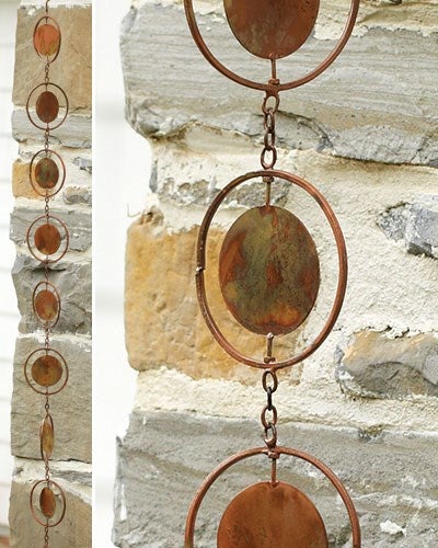 Flamed Circle Rain Chain 4x96 