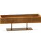 Rectangular Wood Tray on Metal Stand – Reclaimed Wood with Matte Black Base, 15.8