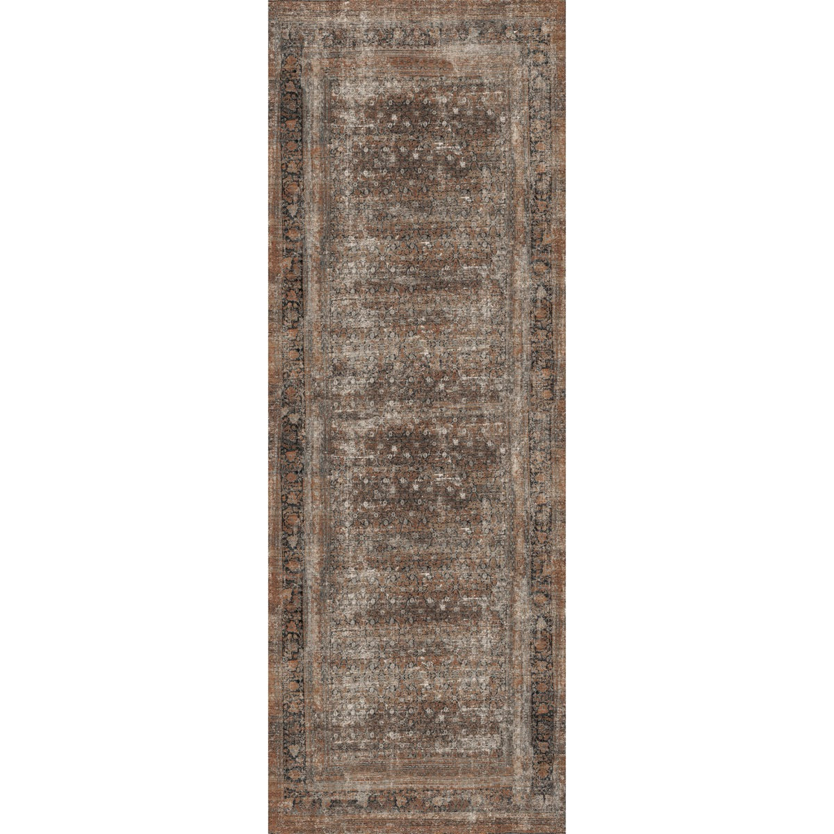 Regal Brown Orange Rug 