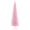 HOMCOM 7' Pencil Christmas Tree, Slim Artificial Xmas Tree with Realistic Branches, Sturdy Metal Stand, Pink