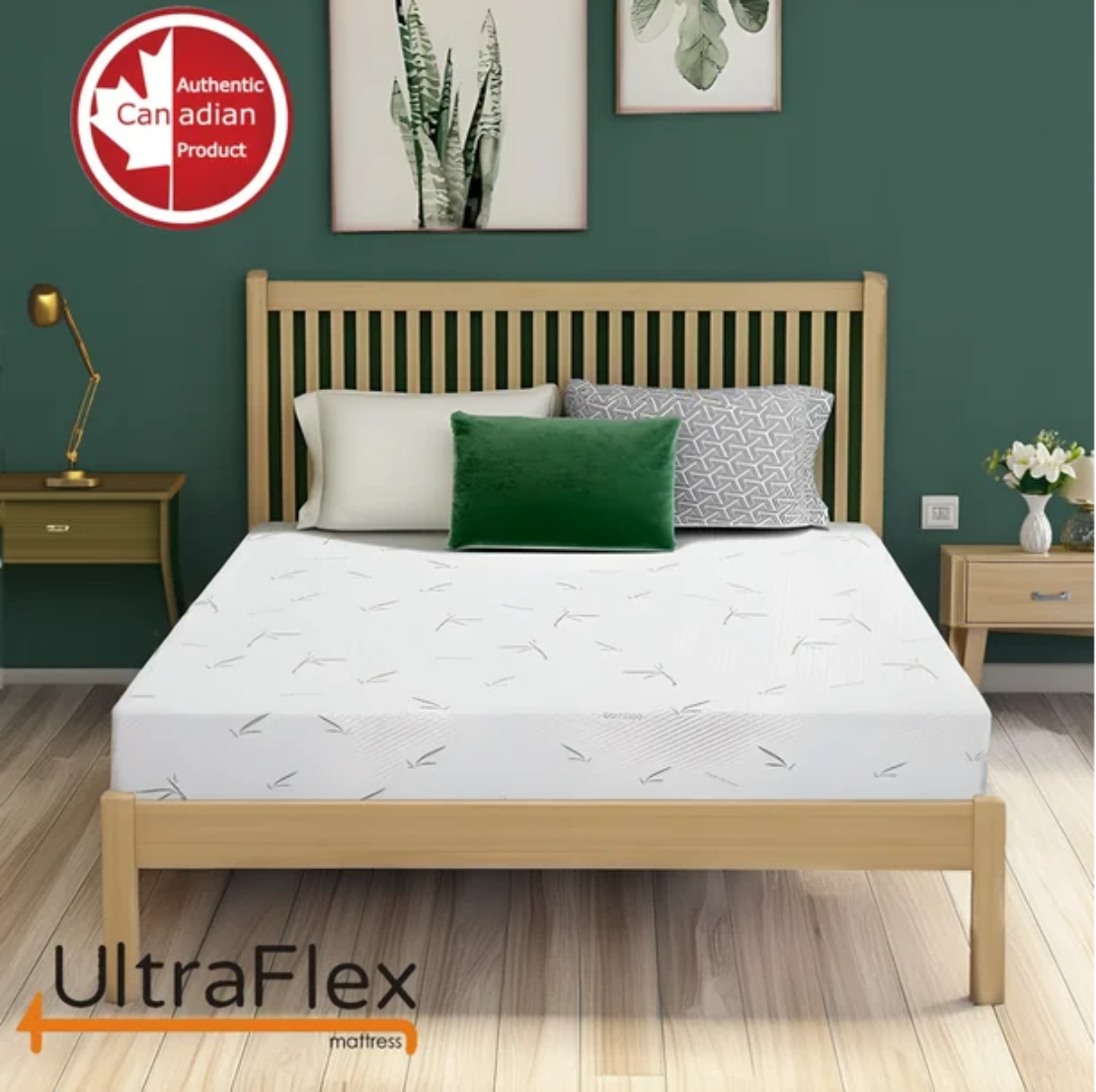 UltraFlex RestEasy- Reversible Gel-Infused Foam Mattress, Ideal for Bunk Beds, Trundle Beds, Caravans, RV, Bamboo Feel, CertiPUR-US® Certified, Medium Firmness, Conveniently Boxed (Made in Canada) 