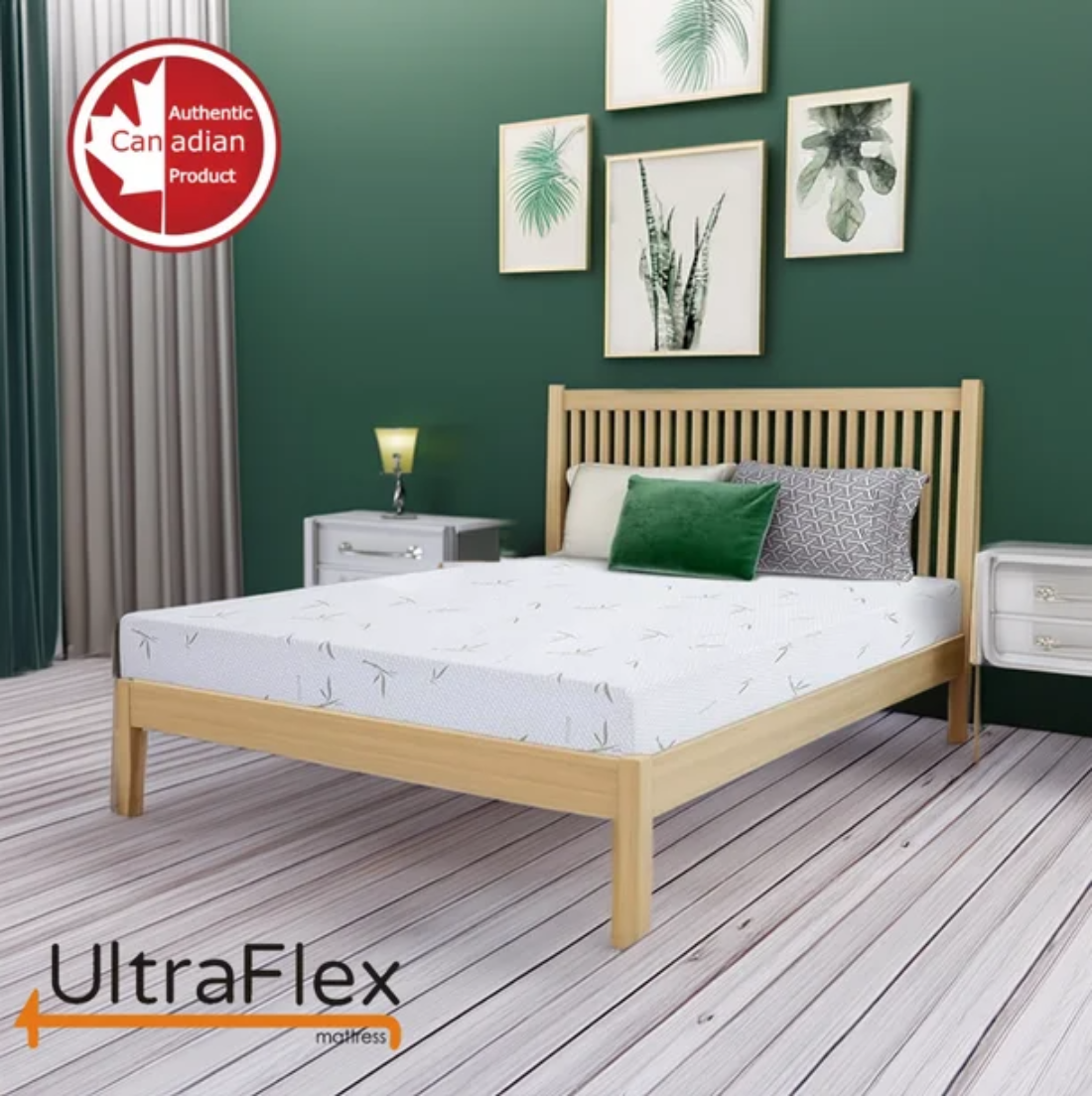 UltraFlex RestEasy- Reversible Gel-Infused Foam Mattress, Ideal for Bunk Beds, Trundle Beds, Caravans, RV, Bamboo Feel, CertiPUR-US® Certified, Medium Firmness, Conveniently Boxed (Made in Canada) 