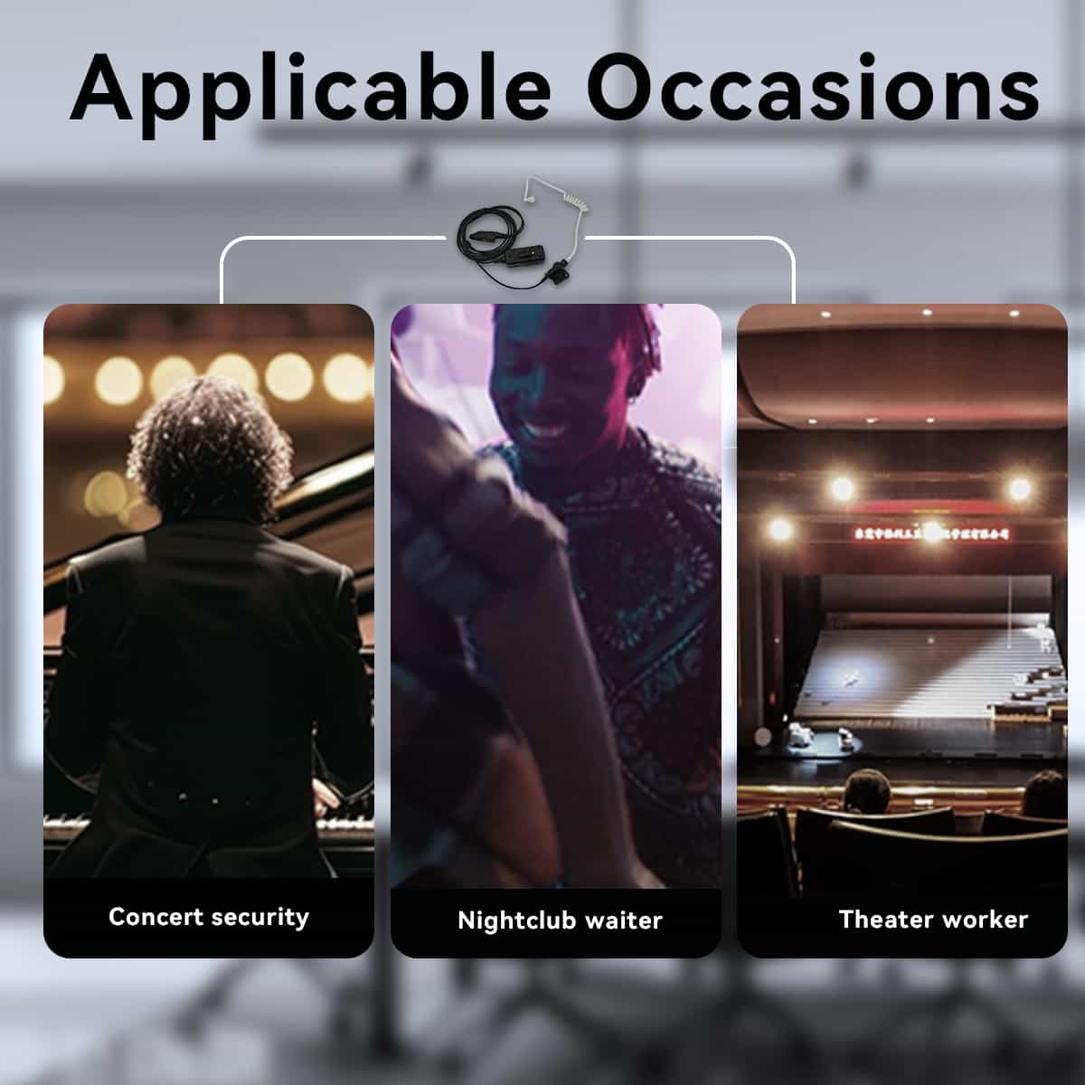 Retevis AI Noise-Canceling 2-Wire Covert Acoustic Tube Secret Service Earpiece - HD1 HD2 RT29 