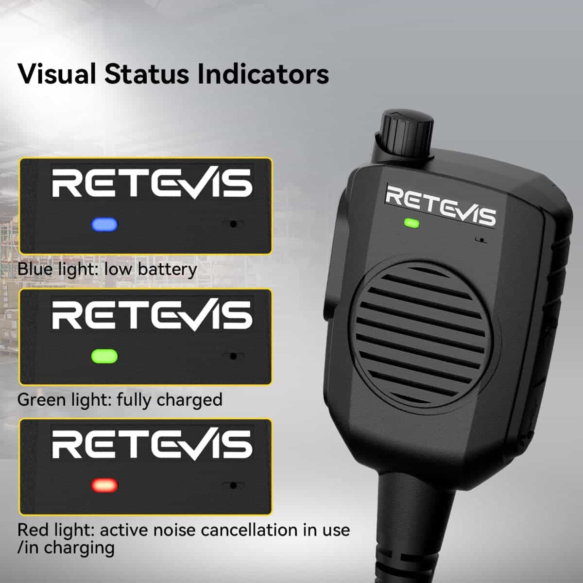 Retevis HK011 Amateur Ham Two-Way Radio Speaker Microphone With AI Noise Canceling Microphone 2 Pin K Plug 