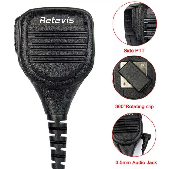 Retevis Medium Duty Speaker Microphone - "K" Plug - C9050A 