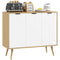 Modern Sideboard and Buffet, Dining Room Cabinet with Adjustable Shelves for Kitchen, Living Room, Natural