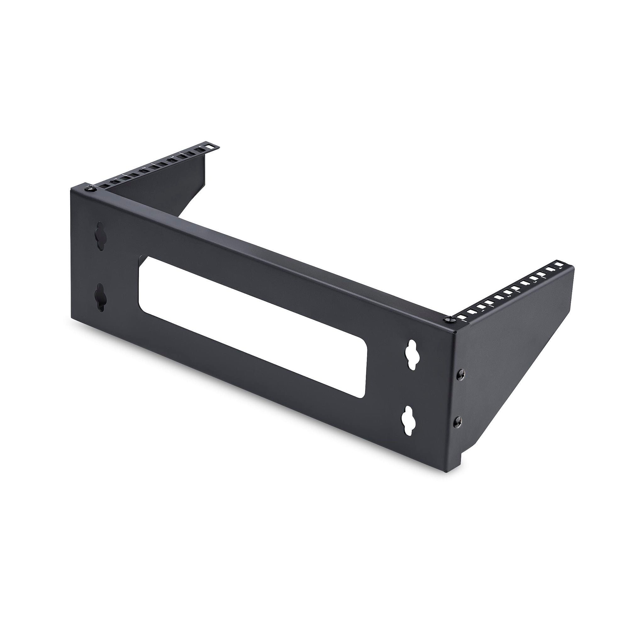 Vertical Wall-Mount Bracket for 19" Rack Equipment, Patch Panels, Servers, NAS – Max Load 121lb (55kg), Flat-Packed, ISTA-6 Certified 