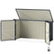 Outsunny 7.6 x 3.4ft Outdoor Storage Shed, Triple Garbage Bin Shed Organizer with Lockable Double Doors and Openable Lid
