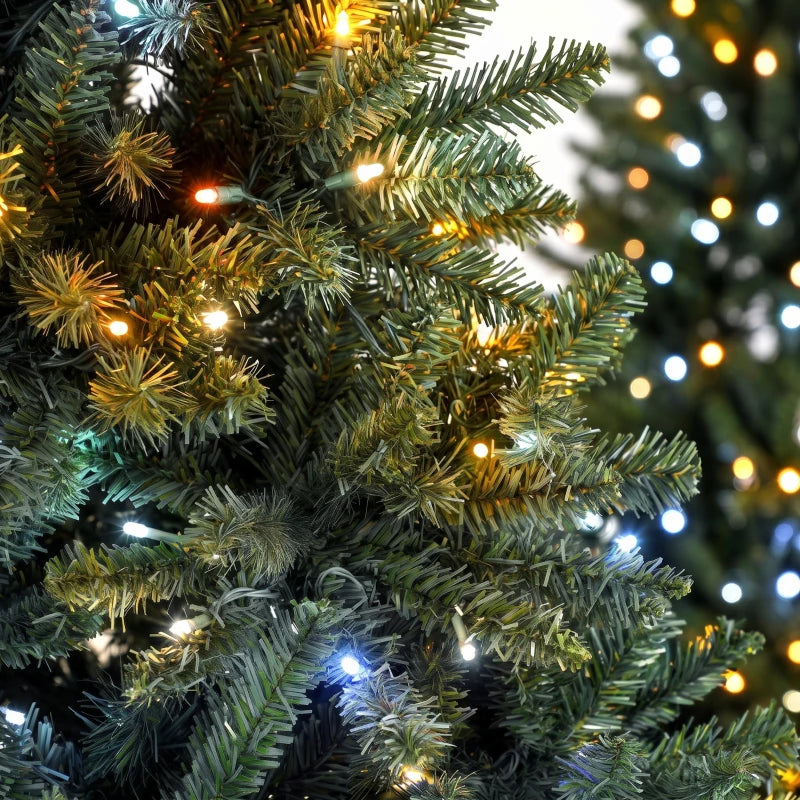 7.5 ft Pre-Lit Artificial Christmas Tree with 650 Synchronized LED Lights, Remote & Timer
