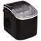 Portable Ice Maker Countertop with Handle, Self Cleaning Ice Maker Machine with Scoop and Basket, 26lbs/24Hrs, Black