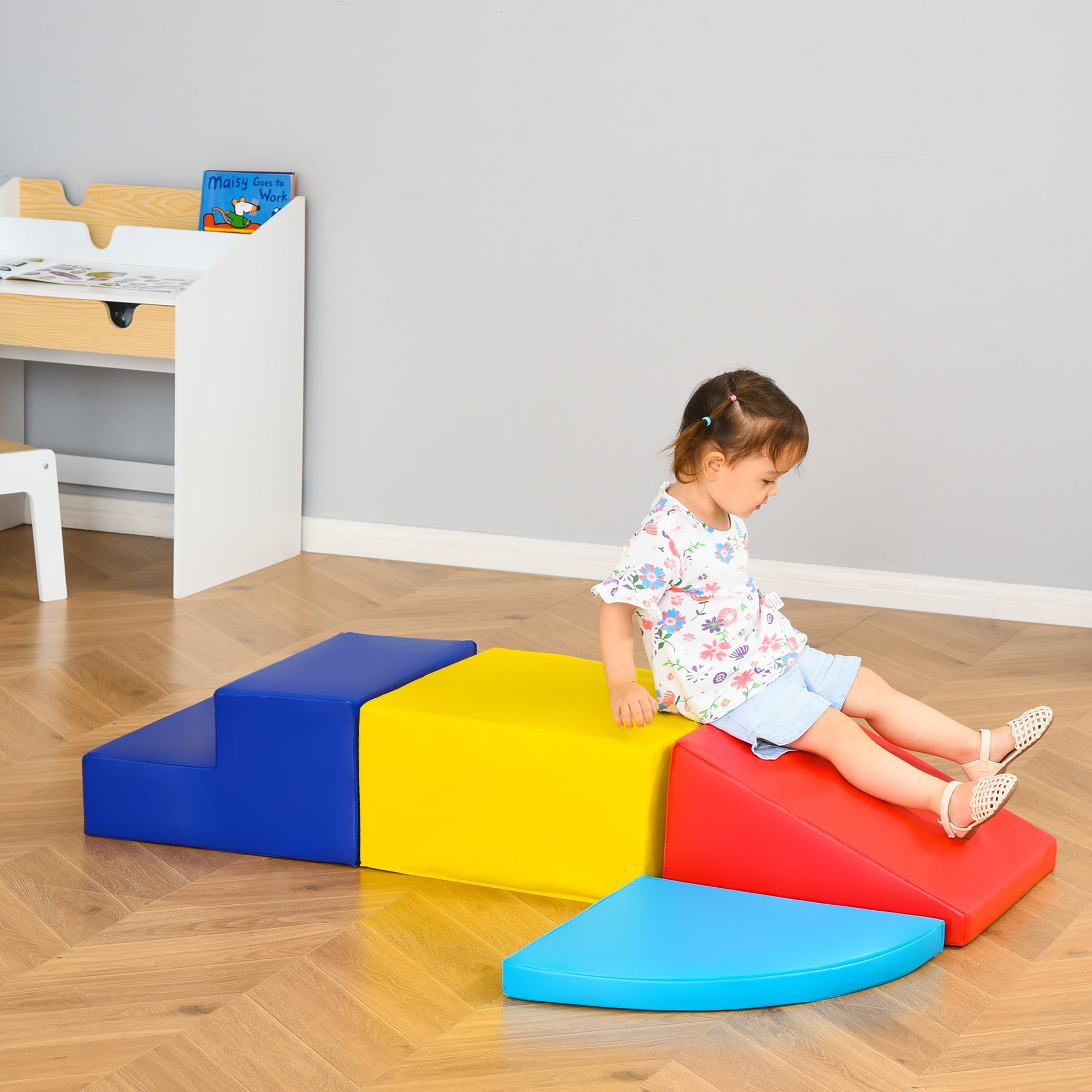 Qaba 4-Piece Foam Climb & Crawl Set: Lightweight Toddler Nuggets for Active Play Zone 