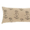 Rosa Block Print Pillow – Handcrafted Linen Cotton Blend Cushion with Floral Design, 14
