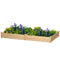 Wooden Raised Garden Bed, Outdoor Planter Box with Divider and Open Bottom for Flowers, Herbs, Vegetables, DIY Painting