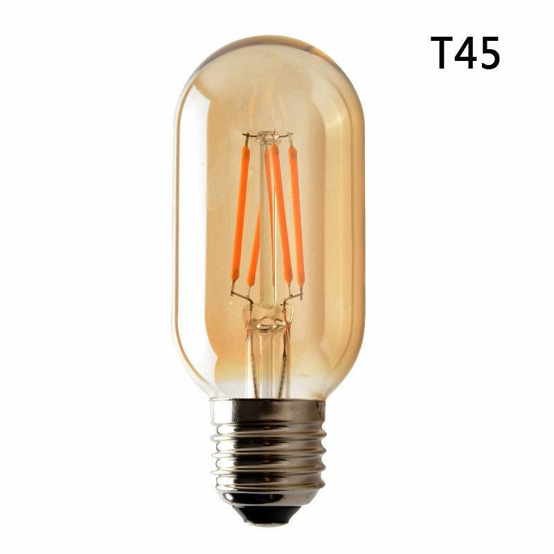 T45 4W LED Edison Bulb Warm White Dimmable E26 Vintage LED Filament Light Bulb~1047