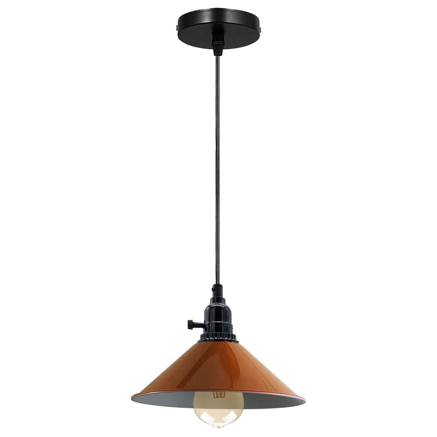 Industrial Black holder Dimmer Switch Hanging Pendant Light ~1557