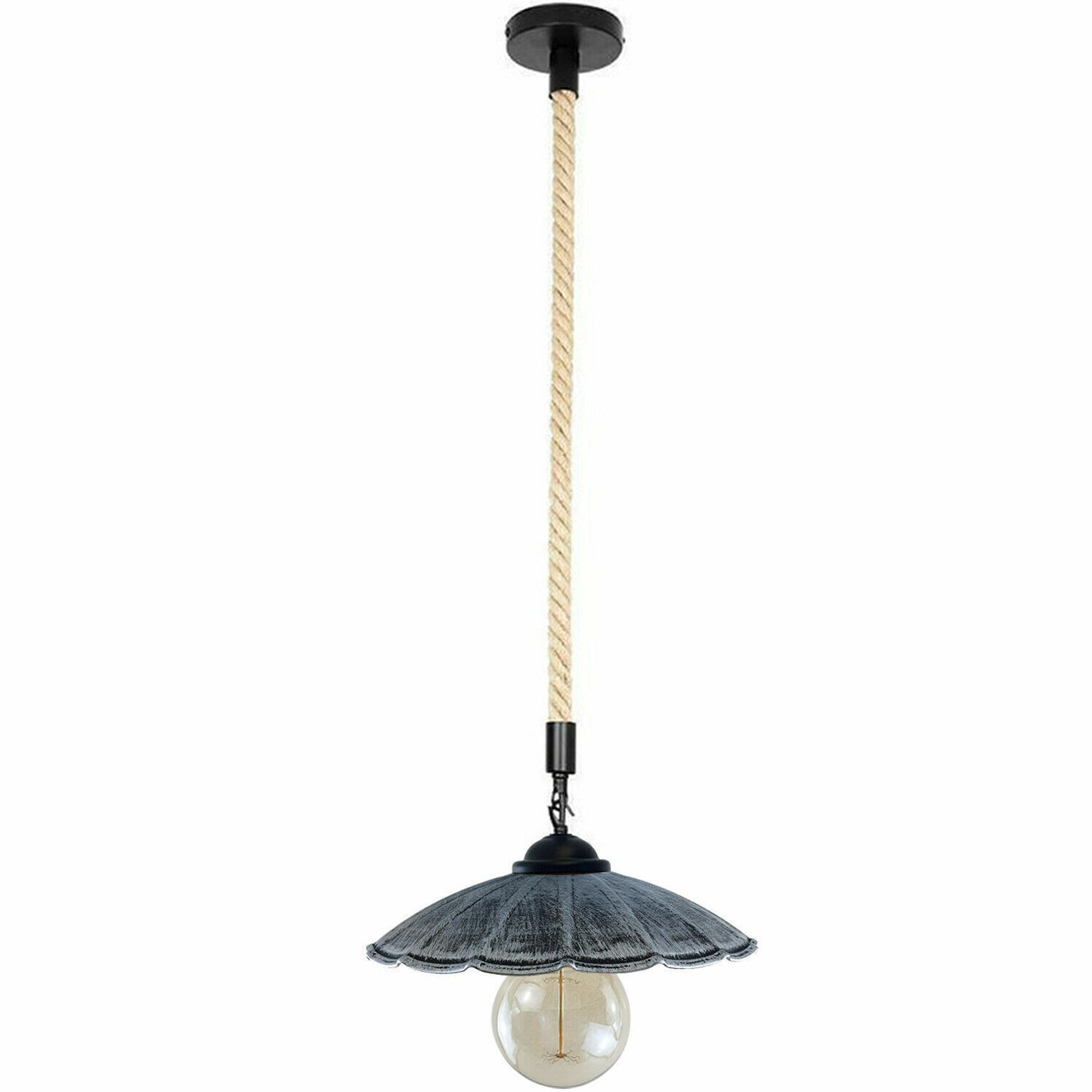 Retro Metal Rope Umbrella-Shape Pendant Light ~ 1723