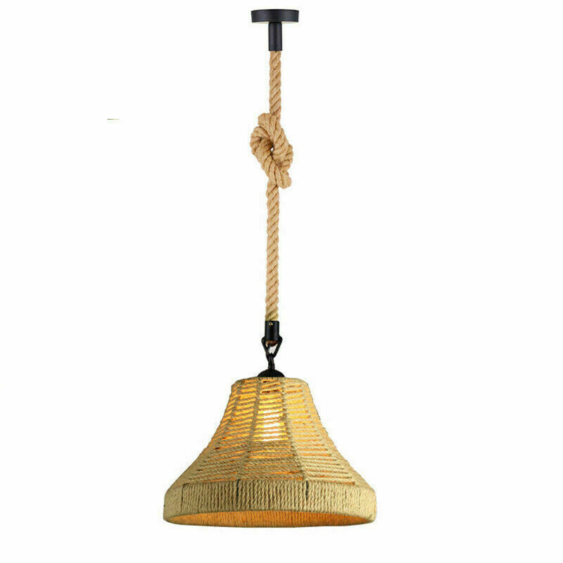 Industrial Hemp Rope ceiling Pendant Lighting~ 1701