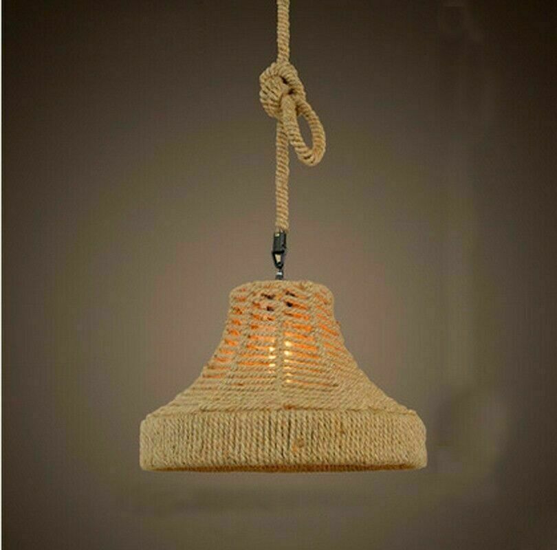 Industrial Hemp Rope ceiling Pendant Lighting~ 1701