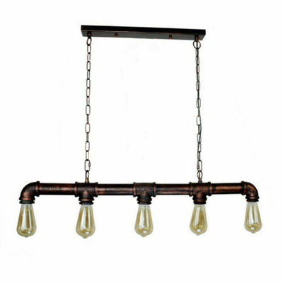 Water pipe Ceiling Light 5 Light Chandelier Rustic Red ~ 1743 