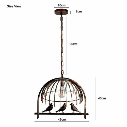 Modern Bird cage Hanging Pendant Light Copper~1326