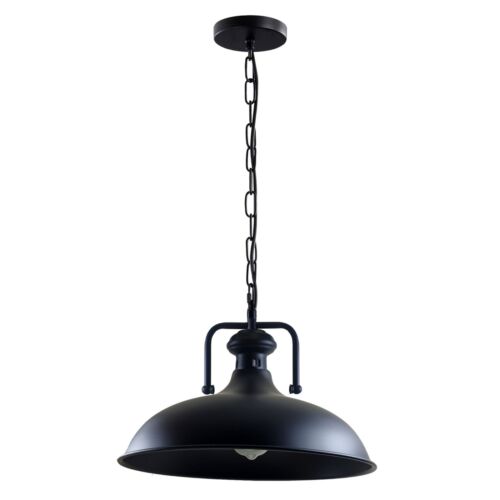 Single-Head Black Barn Shape Ceiling Pendant Light ~ 1733